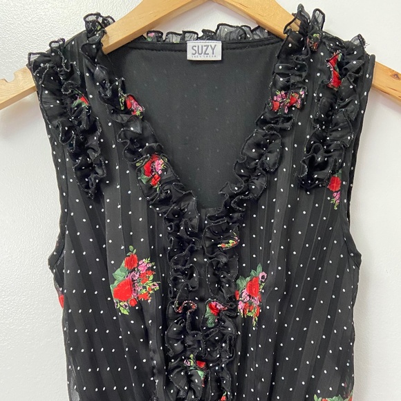 Suzy Shier Ruffle Sleeveless Dress - Picture 4 of 6